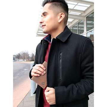 WANDERINGS Leather Travel Wallet with Passport Holder - 5.5" x 4" - Genuine Leather Case with RFID Blocking for Men and Women - Folding Wallet for Passports