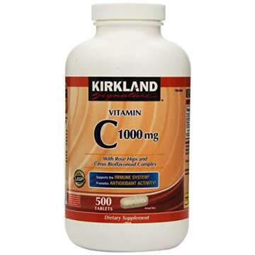 Kirkland Signature Vitamin C 1000 mg - 500 Tablets (2 Pack) for Immune Support