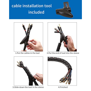 Alex Tech Easy Wrap Cable Sleeve for Optimal Organization