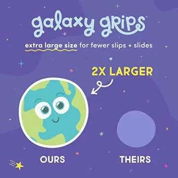 Glo Pals Galaxy Grips - Fun Non-Slip Bath Decals for Kids