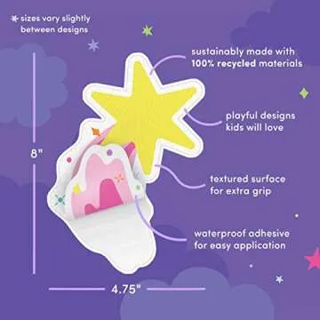 Glo Pals Galaxy Grips - Fun Non-Slip Bath Decals for Kids