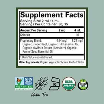 CHILDLIFE ESSENTIALS Organic Gripe Water for Babies - Gripe Water Newborn, Gas Drops for Newborns, Baby Drops for Gas & Colic Relief, Infant Gas Relief with Ginger, Fennel, Dill - 2 Fl Oz (Pack of 1)