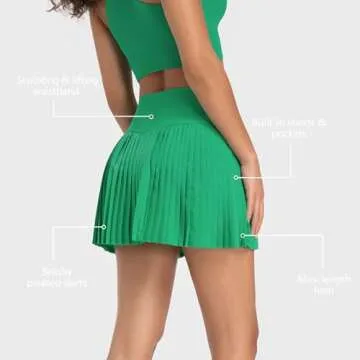 Altiland Women's Pleated Tennis Running Skirt—Cool & Stylish