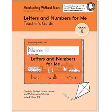 Learning Without Tears - Letters and Numbers for Me Teacher's Guide, Current Edition - Handwriting W...