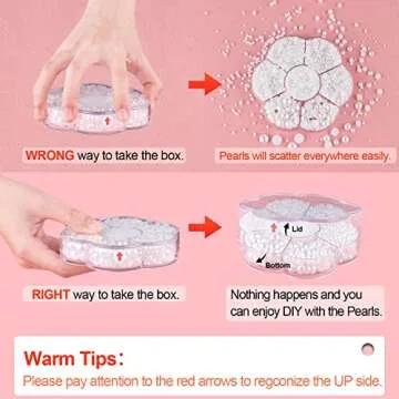 Nail Art Flat Back Half Round Pearl Kits 3, 1 Box of 6000 Pcs Flat-Back White Pearl with Tweezer and Picker Pencil for Home DIY Nails Body Face Craft and Salon Use