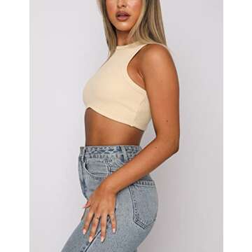 MISSACTIVER Women's Backless Crop Tank Top for Yoga