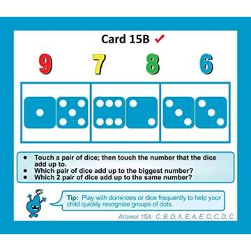 TestingMom.com Kindergarten Flash Card's -in-A-Box - Gifted Learning Flash Cards Box (Set 1) for Kids, Kindergarten Prep Toys for Problem Solving, Memory, Math - Test Prep for CogAT, WPPSI, NNAT