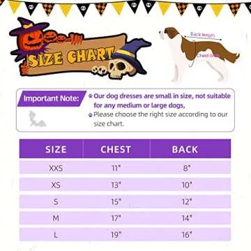 Dog Halloween Costumes Girl Dog Halloween Dress Stretchy Funny Dog Costumes Puppy Clothes with Bowtie Dog Outfit for Small Dogs Cats Puppy(XXS)
