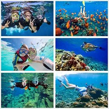 Snorkel Mask Set Snorkeling Gear – Dry Snorkel Set and Mask Kids Adults Anti Fog 180 Degree Seaview with Mesh Bag, Scuba Diving Swimming Training Equipment Youth Junior Men Womens (Black, Adults)