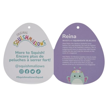Squishmallows Reina Green Butterfly 8-Inch Plush Toy