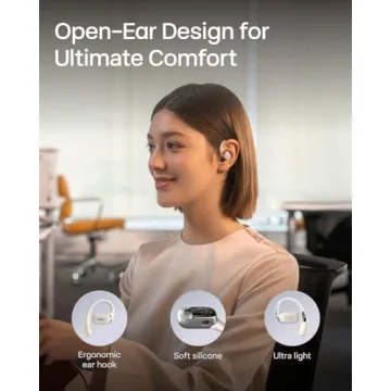 Comfortable SHOKZ OpenFit Earbuds with 28H Playtime