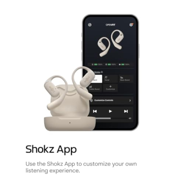 Comfortable SHOKZ OpenFit Earbuds with 28H Playtime