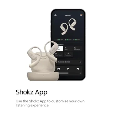 Comfortable SHOKZ OpenFit Earbuds with 28H Playtime