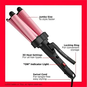 Revlon 3 Barrel Jumbo Hair Waver for Easy Gorgeous Waves