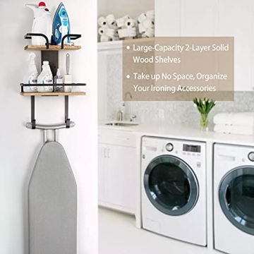 VINAEMO 2-Layer Ironing Board Holder for Home Organization