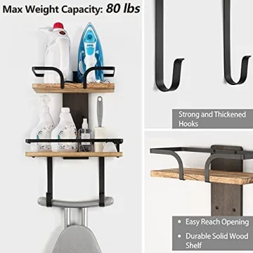 VINAEMO 2-Layer Ironing Board Holder for Home Organization
