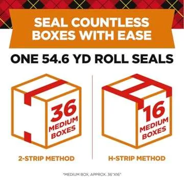 Scotch Long Lasting Storage Shipping Packaging Tape, 1.88" x 38.2 yd, 1 Roll with Dispenser (3650S-RD-ESF)