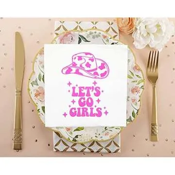 Lets Go Girls Napkins for Bachelorette, Bridal Shows
