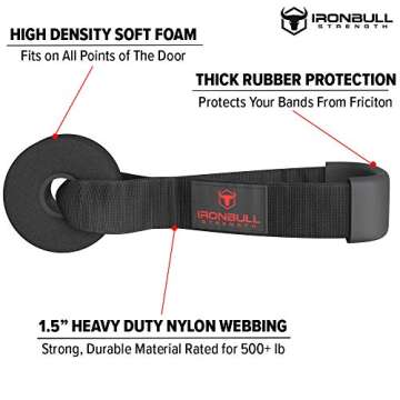 Iron Bull Strength Durable Door Anchor for Home Fitness Workouts - Ultimate Resistance Band Support