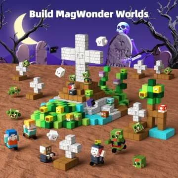 GobiDex Magnetic Blocks Kids Toys for Boys Girls 3+, Build MagWonder World with Zomblock Magnets Cubes, 2024 Upgraded STEM Game-Based Building Sensory Gift for Christmas Birthday