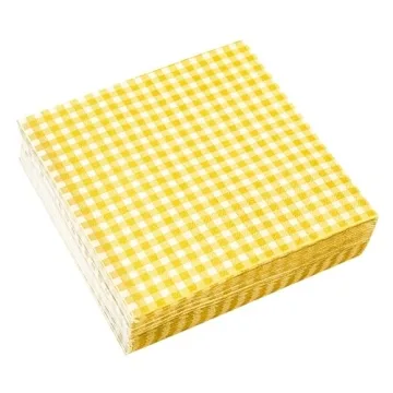 Gatherfun Gingham Disposable Paper Napkins for Parties