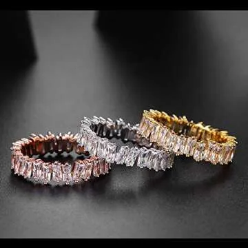 YOGEME AAA Baguette Ring – Elegant Fashion Jewelry