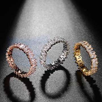 YOGEME AAA Baguette Ring – Elegant Fashion Jewelry