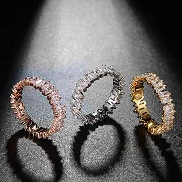 YOGEME AAA Baguette Ring – Elegant Fashion Jewelry