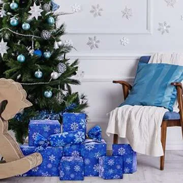 Whaline 100 Sheets Christmas Snowflake Tissue Paper Gift Wrapping