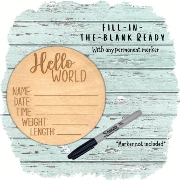 Celebrate Your Baby’s Birth with Our Wooden Announcement Sign