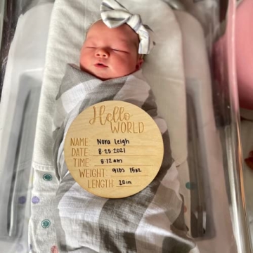 Celebrate Your Baby’s Birth with Our Wooden Announcement Sign