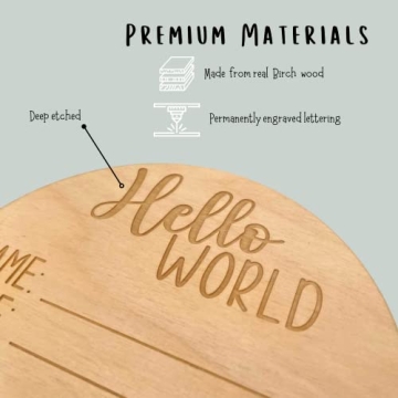 Celebrate Your Baby’s Birth with Our Wooden Announcement Sign