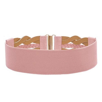GRACE KARIN Women's Retro Wide Waist Cinch Belt - Pink
