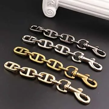 OLSEEY Purse Strap Extender 2Pcs Bag Extender Chain for Shoulder Bag Metal Chain Strap Extender Replacement Purse Extender Bag Extender Accessory(2 Pieces Gunmetal)