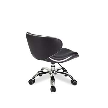 MAYAKOBA UMI Short Stool (Black), Rolling Seat with Adjustable Height 13"-15", Perfect for Kids Playing Room, Home Gardening, Kitchen and Garage