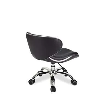 MAYAKOBA UMI Short Stool (Black), Rolling Seat with Adjustable Height 13"-15", Perfect for Kids Playing Room, Home Gardening, Kitchen and Garage