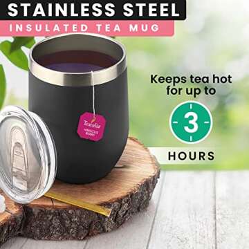 Tea Gift Basket for Women with Portable Kettle and Grippie Socks | Birthday Gift Set for Her, Mom,Wife, Co-Worker, Teacher Appreciation, Get Well