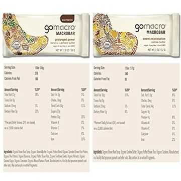 GoMacro Variety Pack 12 Flavors Vegan Protein Bars