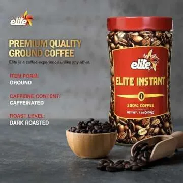 Elite Instant Coffee - Rich & Aromatic, 7oz (3 Pack)