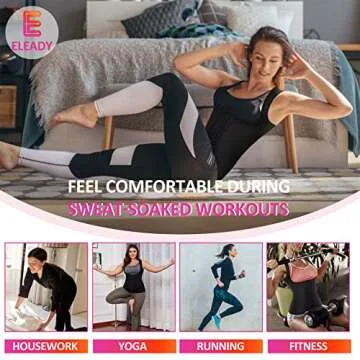 Eleady Best Neoprene Waist Trainer Corset Sweat Vest Weight Loss Body Shaper Workout Tank Tops Women (Black Sauna Suit, Small)