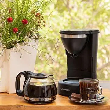 Mixpresso 5 Cup Coffee Maker 25 Oz, Mini Coffee Pot With Removable & Reusable Coffee Filter, Compact 5-Cup Drip Coffee Maker, Electric Coffee Maker 650w, Small Coffee Maker With Warming Plate