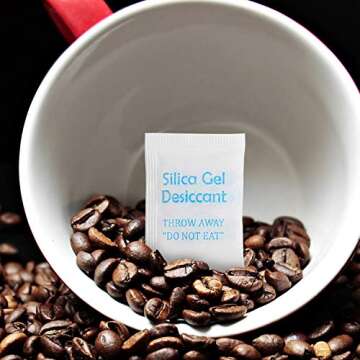 Orimit 2 Gram [120 Packets] Silica Gel Packs for Moisture Absorbing, Desiccant Dehumidifier Bags for Spices Jewelry Shoes Boxes Electronics Storage, Food Safe