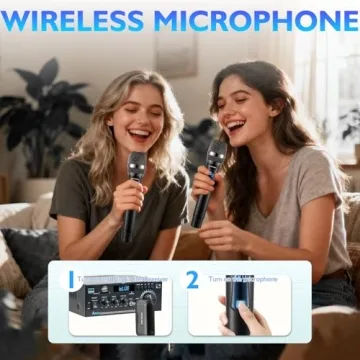 GOLDEN MARS Wireless Microphone System for Karaoke & Events