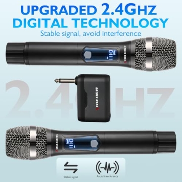 GOLDEN MARS Wireless Microphone System for Karaoke & Events