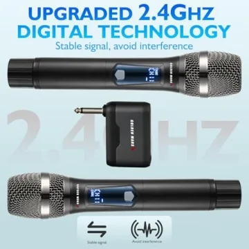 GOLDEN MARS Wireless Microphone System for Karaoke & Events