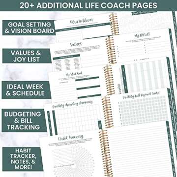 bloom daily planners 2023-2024 (8.5" x 11") Academic Year Day Planner (July 2023 - July 2024) - Weekly/Monthly Dated Agenda Organizer with Tabs - Boho Greenery