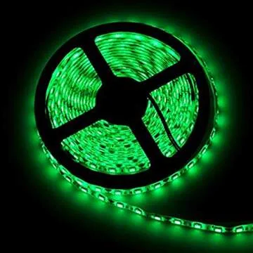econoLED 12V Flexible SMD 5050 RGB LED Strip Lights, LED Tape, Multi-Colors, 300 LEDs, Non-Waterproof, Light Strips, Color Changing, Pack of 16.4ft/5m Strips