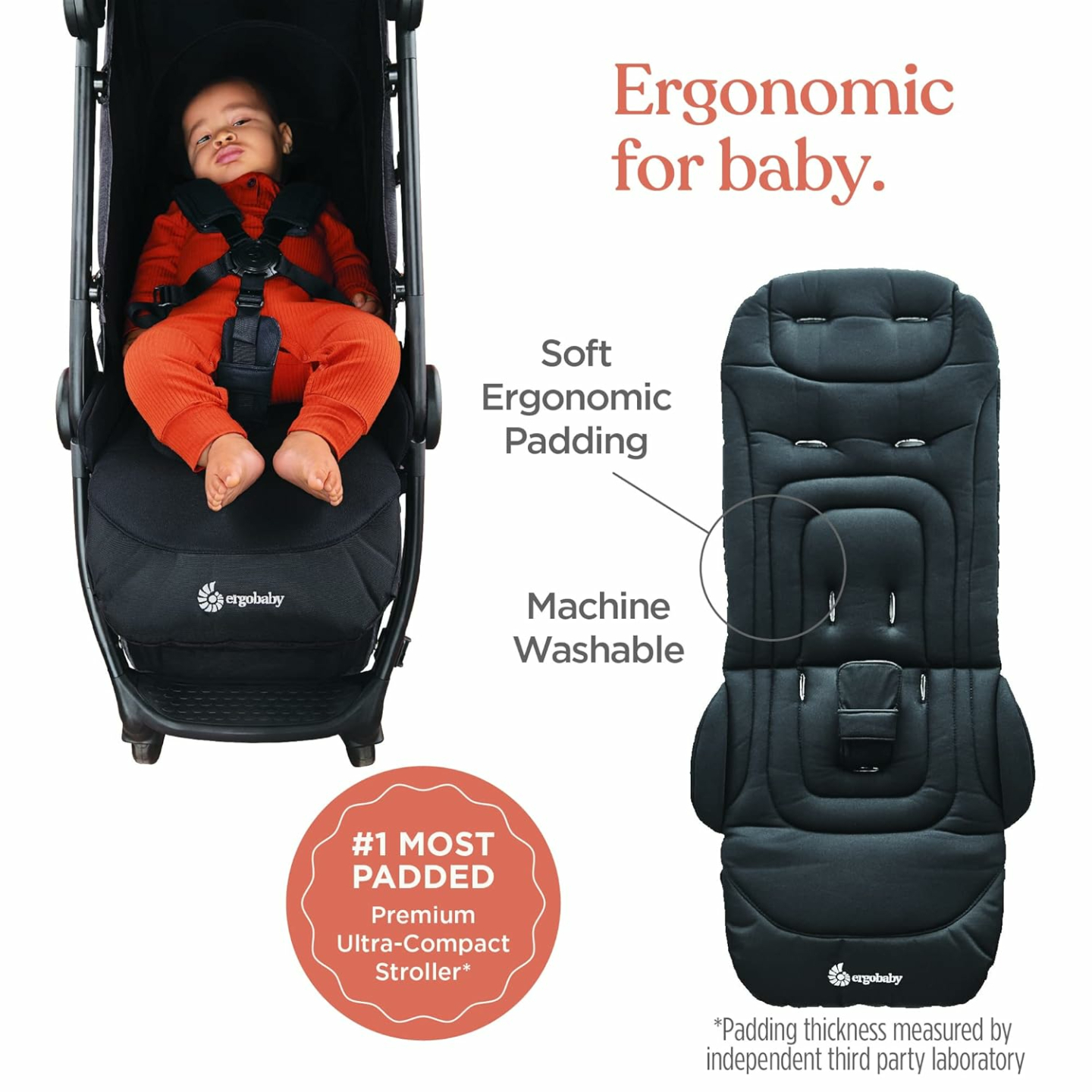 Ergobaby Metro+ Compact Lightweight Stroller Ideal for Travel
