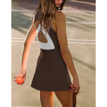 SENSERISE Women's Workout Skort Dress Athletic Romper