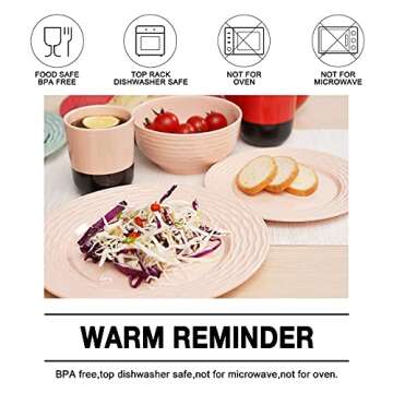 Durable Melamine Dinnerware Set - 16 pcs for 4 Users